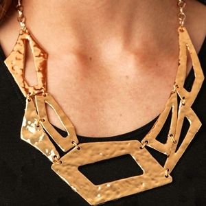 Short Gold Statement Necklace